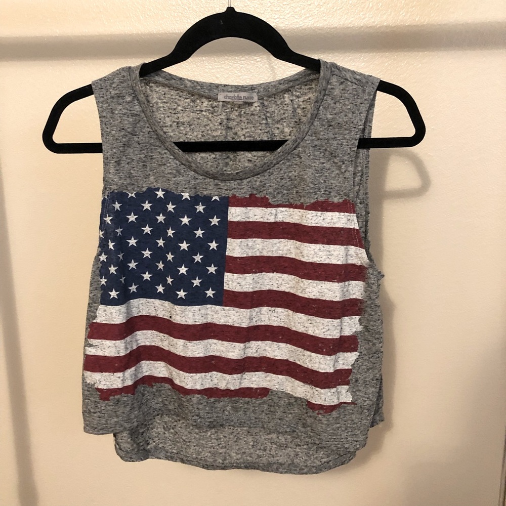 American Flag Crop Top